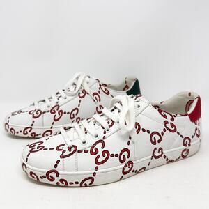 Gucci Ace GG Monogram White Sneakers EU 38 US 8